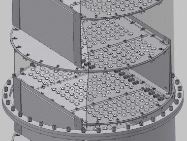 Тарелка клапанная EDV® ADV® 2000 мм дистилляции, ректификации, крекинга — BTS Engineering