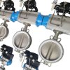 PN16 DN80 Wafer butterfly valve, body and disc AISI 304, PTFE, Double acting Pneumatic actuator, with positioner 4-20MA фото 3 — BTS Engineering