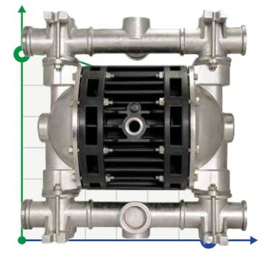 Die pneumatischen Membranpumpen BOXER 150 AISI 316-IB150A MTAAT-- — BTS Engineering