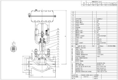 DN50 Шламовой клапан для продувки котла з пневматичним приводом 10T11Y-DNx5016Z-L112C-C (корпус WCB, сідло SS304) з позиціонером YT-1000, вхід 4-20мА — BTS Engineering