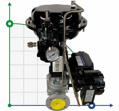 DN40 Válvula de control de accionamiento neumático 10P11Y-DNx4016Z-L122C-C (cuerpo CF8, asiento SS304) con posicionador YT-1000, entrada 4-20mA, Ex — BTS Engineering