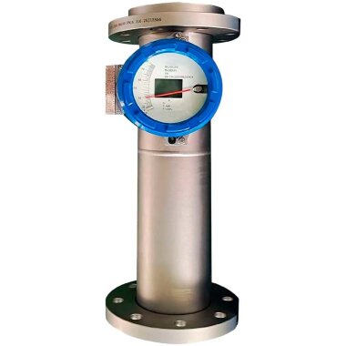 DN25 Rotamétrique en acier inoxydable KLZDN25-PN16 pour un mélange de pétrole brut et de solvant 0,8 kg/l, 20mPa·s, 60°C, 3 000 l/h, 4-20 mA, H = 500 mm &mdash; BTS Engineering