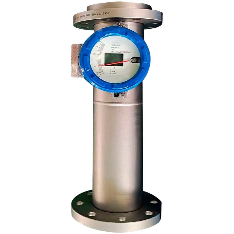 DN25 Rotámetro de acero inoxidable KLZDN25-PN16 para una mezcla de petróleo crudo y disolvente de 0,8kg/l, 20mPa·s, 60°C, 3000l/h, 4-20 mA, H=500 mm фото 1 &mdash; BTS Engineering