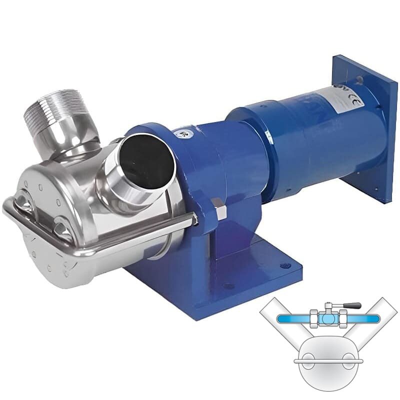 Impeller pump for pumping rubber latex LIVERANI MID MAJOR 60 +BY-PASS NR 175-900 rpm for hydraulic motor фото 1 — BTS Engineering