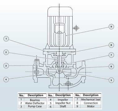 IHG BGLH 65-200(I) (50/50), 15kW, 2880 - насос ин-лайн нержавеющий — BTS Engineering