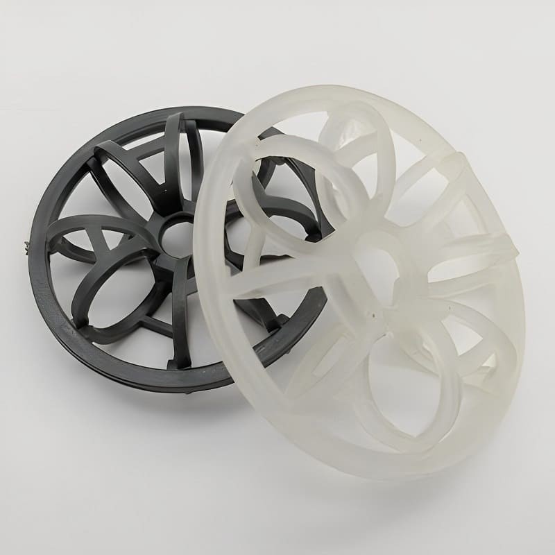 Placa de plástico con rosetón, PP, 59x19x(3x3), Plastic Teller Rosette Ring фото 1 — BTS Engineering