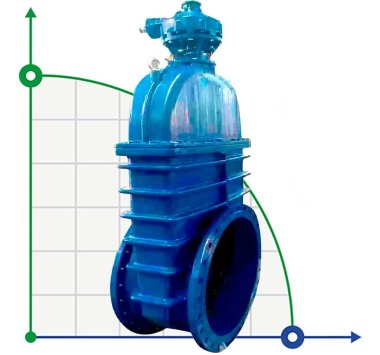 DN450 PN16 Задвижка с обрезиненным клином с редуктором 30ч539р чугунный корпус, seal:EPDM, ГОСТ — BTS Engineering