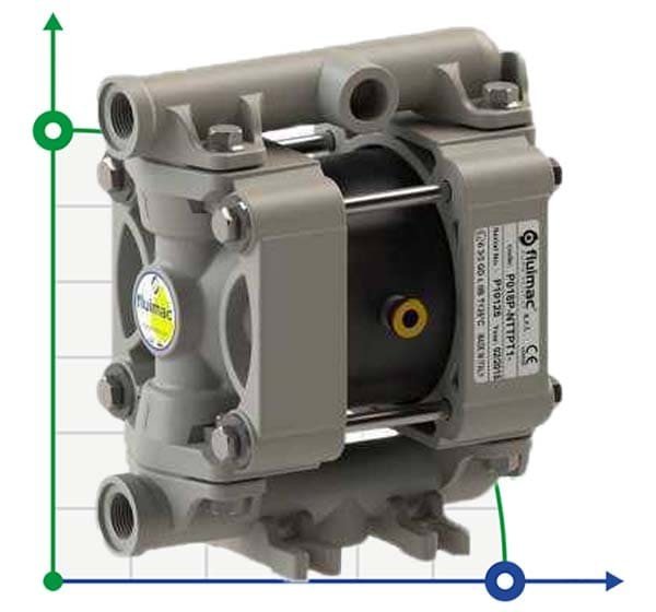 Druckluftmembranpumpe PHOENIX P18 PP SANTOPRENE, 20 l/hv für Säure фото 1 — BTS Engineering