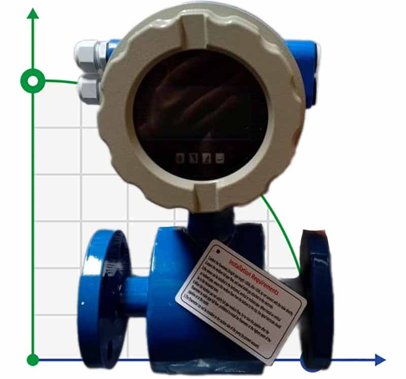 DN80 Przepływomierz elektromagnetyczny LDG PN16 (mieszanina alkoholi 8-10%) 0...50 m3/h, 4-20mA+RS485 wykonany ze stali węglowej, wyłożony PTFE фото 1 — BTS Engineering