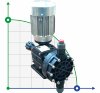 Calcium hypochloride dosing driven motor diaphragm pump AQUA MSB, PP, 170 l/h, 8 bar, 0.18 kW, 380V фото 1 — BTS Engineering