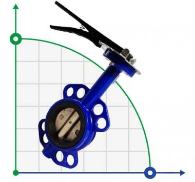 DN80 Zawór motylkowy, integralny kołnierz — BTS Engineering