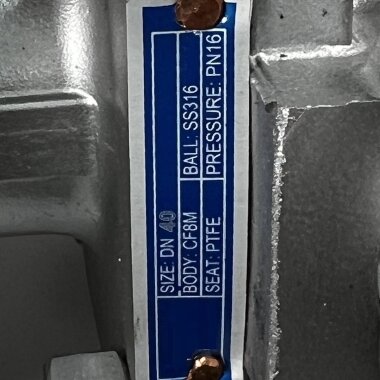 PN16 DN40 Robinet à bille en acier inoxydable AISI 316, siège PTFE — BTS Engineering