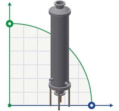 Shell and tube heat exchanger condenser W6.203, 10 m2 — BTS Engineering