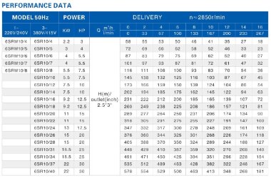 Pompa głębinowa 6SR10/20, Outlet: 3 cal, 11kW, 380V &mdash; BTS Engineering
