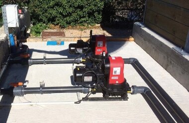 Caffini - Libellula Lib 1-2 diaphragm pump with electric motor on frame — BTS Engineering