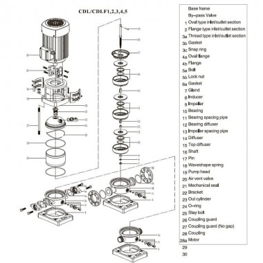 CDLF 1-250, AISI 304, Ex насос ректификационной колонны — BTS Engineering