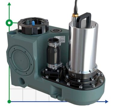 Urządzenie do podnoszenia ścieków ze zdalnym sterowaniem AIZL-750W Pro, 22,5/11,5, 0,75 kW, 220 V, 2800 obr./min — BTS Engineering