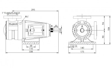 Шестеренчатый насос для перекачки масла Kupar KIP 1 дюйм, 0,2-2 м3/час — BTS Engineering