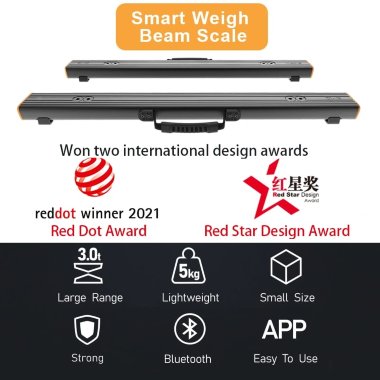 Pèse-palette portable à jauge de contrainte avec Bluetooth AD1 jusqu'à 4500 kg (3 échelles) — BTS Engineering