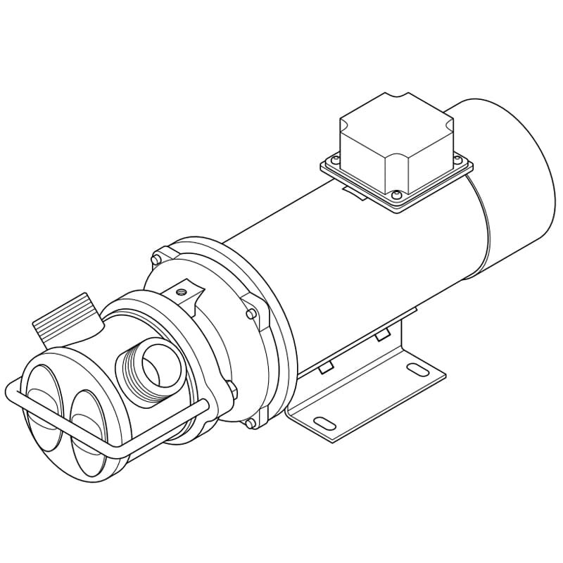 Liquid ring pump for juices, syrups LIVERANI EP JUNIOR 1 1/4, 58 l/min, CC/12V, 0.45 kW, 2800 rpm, AISI 316, Seal Widia-SiC-Viton фото 1 — BTS Engineering