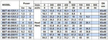 Насос центробежный моноблочный BST 40-125/1.5, 3000 — BTS Engineering