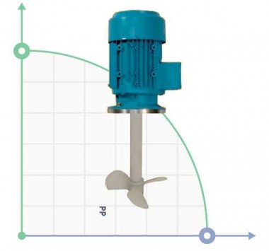 Agitateur vertical résistant à la corrosion EH-1200-4 230V 1ph., 120cm PP — BTS Engineering