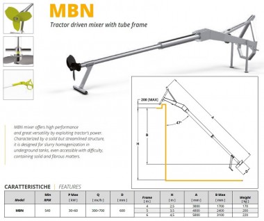 Veneroni MBN, 6m Traktormischer mit Rohrrahmen — BTS Engineering