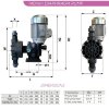 AQUA MSN chemical liquid dosing driven motor diaphragm pump, PP, 355 l/h, 8 bar, 0.37 kW, 380V фото 2 — BTS Engineering