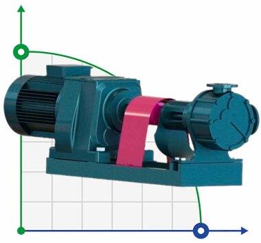 Шестеренчатий насос для бітуму EMSE EDP-I 2 1/2 дюйма, 25 м3/год, 3 бар, 4 кВт, 500  об/хв, 380В, 50 Гц з рубашкою обігріву, мотор-редуктором — BTS Engineering