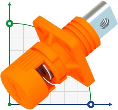 CN06-LSP120A-01-M, 120A, 1000V DC złącze śrubowe z otworem gwintowanym, pomarańczowe — BTS Engineering