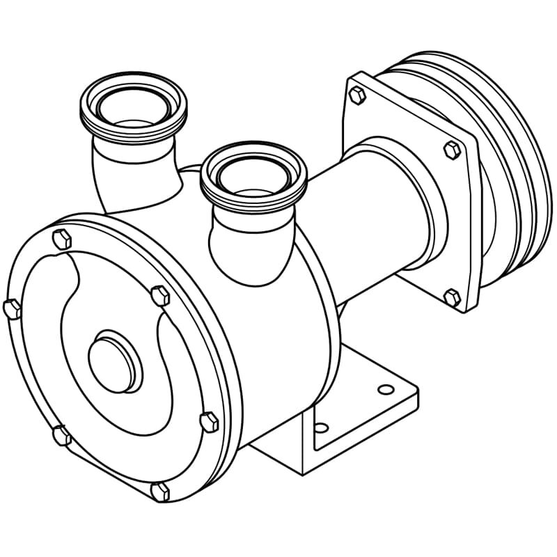 Вихревой насос для перекачки газойля LIVERANI SPECIAL 60 Inox 2 FM 12V, 350 л/мин, AISI 316, без двигателя фото 1 — BTS Engineering