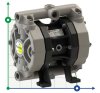 Bomba neumática de membrana PHOENIX P55 PP HYTREL+PTFE, 55 l/min para coagulante фото 2 — BTS Engineering