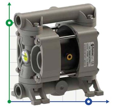 Pneumatic Membrane Pump PHOENIX P30 PP HYTREL+PTFE ATEX — BTS Engineering