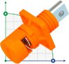 CN08-LSP200A-01-M, 200A, 1500V DC bolt connector, threaded hole, orange фото 1 — BTS Engineering