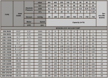 Водокільцевий вакуумний насос ESV 150/50, 110 м3/год, 3 кВт, 3000 об/хв — BTS Engineering
