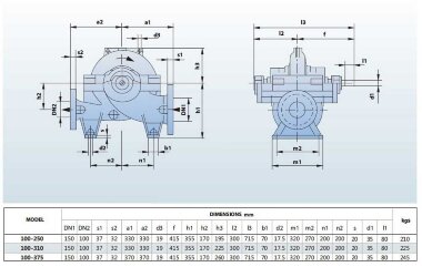 BSC4 100-250A/B, (1500) - насос двустороннего входа — BTS Engineering