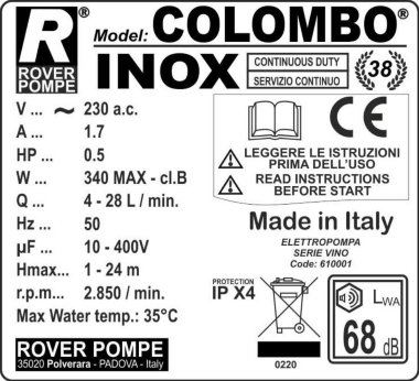 COLOMBO 18 Inox рамный фильтр-пресс — BTS Engineering