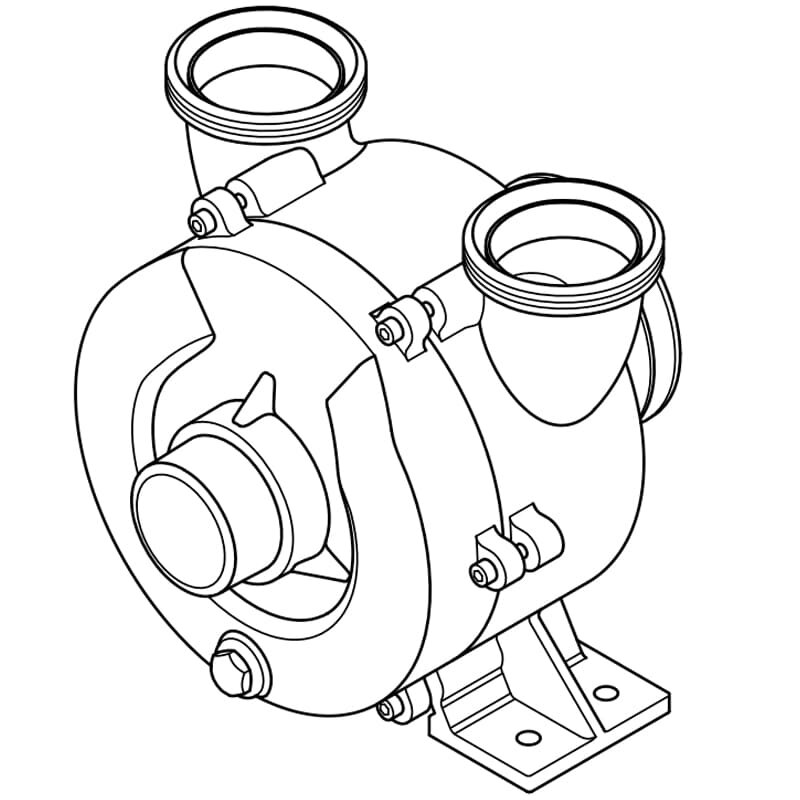 Жидкостно-кольцевой насос для перекачки молока, сыворотки LIVERANI NAUTIC 80 Inox FM 12V, 900 л/мин, AISI 316, без двигателя фото 1 — BTS Engineering