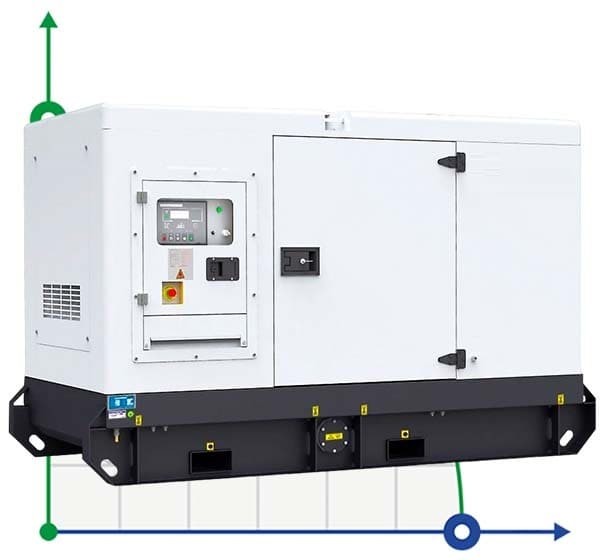 Przemysłowy generator diesla XHYP-80GF z ATS, silnik Perkins 100kVA, 80kW, 380V/50HZ typ zamknięty фото 1 — BTS Engineering
