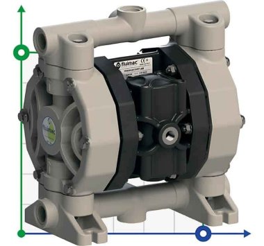 PHOENIX P60 PP HYTREL Pneumatyczna pompa membranowa, 65 l/min do szlamu kaolinowego — BTS Engineering