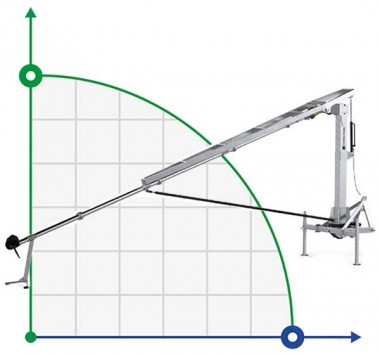 Tractor hormigonera Veneroni MFR 2/540, 8m con rotación hidráulica de columna — BTS Engineering