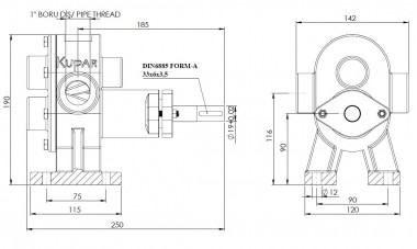 Шестеренчатый насос для масла Kupar KHP 1 дюйм, 2-5 м3/час — BTS Engineering