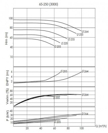 BTKF-I 65-250, 37 kW - насосная часть in-line  (3000) — BTS Engineering