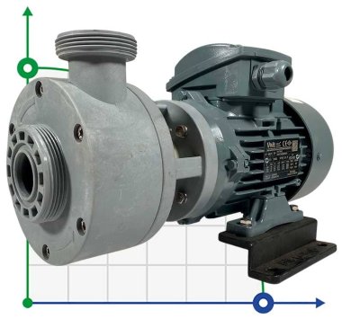 Насос пластиковый для перекачки химических веществ DiaPump PA1037 PP, 0,37 кВт, 3000 об/мин, 380В — BTS Engineering