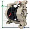 Bomba neumática de membrana PHOENIX P60 PP HYTREL+PTFE, 65 l/min para ácido acético фото 1 — BTS Engineering