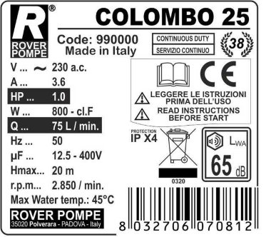 COLOMBO 25 рамний фільтр-прес — BTS Engineering