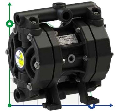 Pneumatic Membrane Pump PHOENIX P50 PVDF ATEX — BTS Engineering