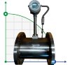 DN200 Pomiar pary technologicznej, przepływomierz wirowy ze stali nierdzewnej LUGB-D PN16 RF kołnierz DIN, 2,84-28,4 t/h, <1,6 MPa, <250°C, 4-20mA, ExdI фото 1 — BTS Engineering