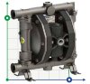 Bomba neumática de membrana para ácido acético PHOENIX P60 AISI316 HYTREL+PTFE, 65 l/min фото 2 — BTS Engineering