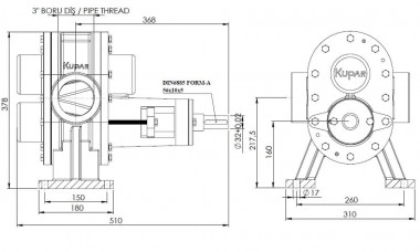 Шестеренчатый насос для перекачки мазута Kupar KHP 3 дюйма, 5-50 м3/час — BTS Engineering